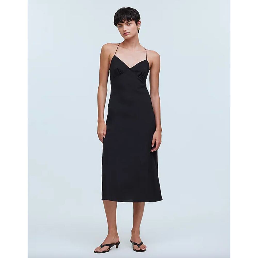 Madewell Sleek Black Midi Dress